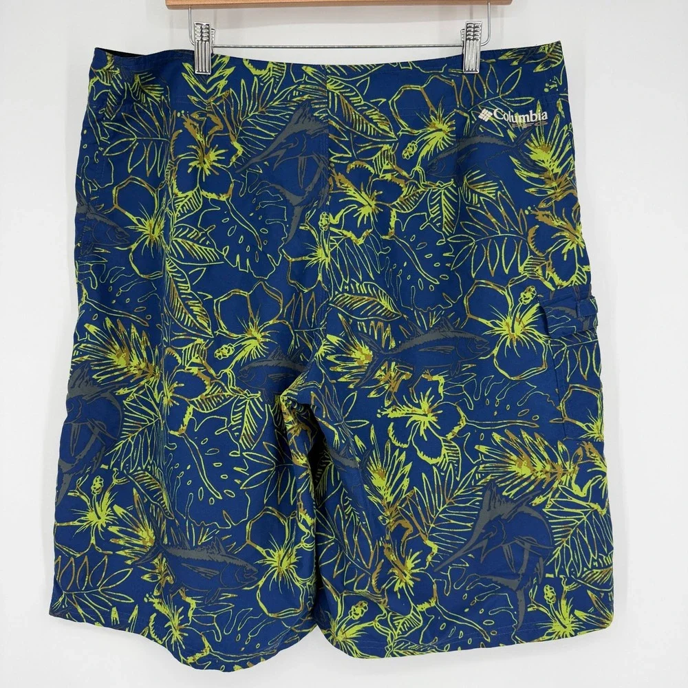 Columbia Men's PFG Offshore II Board‎ Shorts Sz 38 Floral Fishing 11